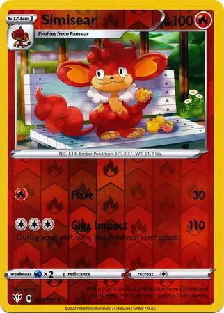 Darkness Ablaze Simisear #27/189 reverse holo